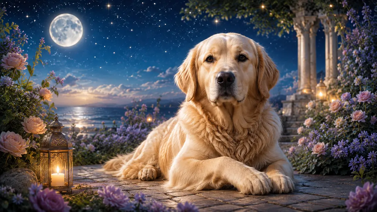 Cane sotto il cielo stellato