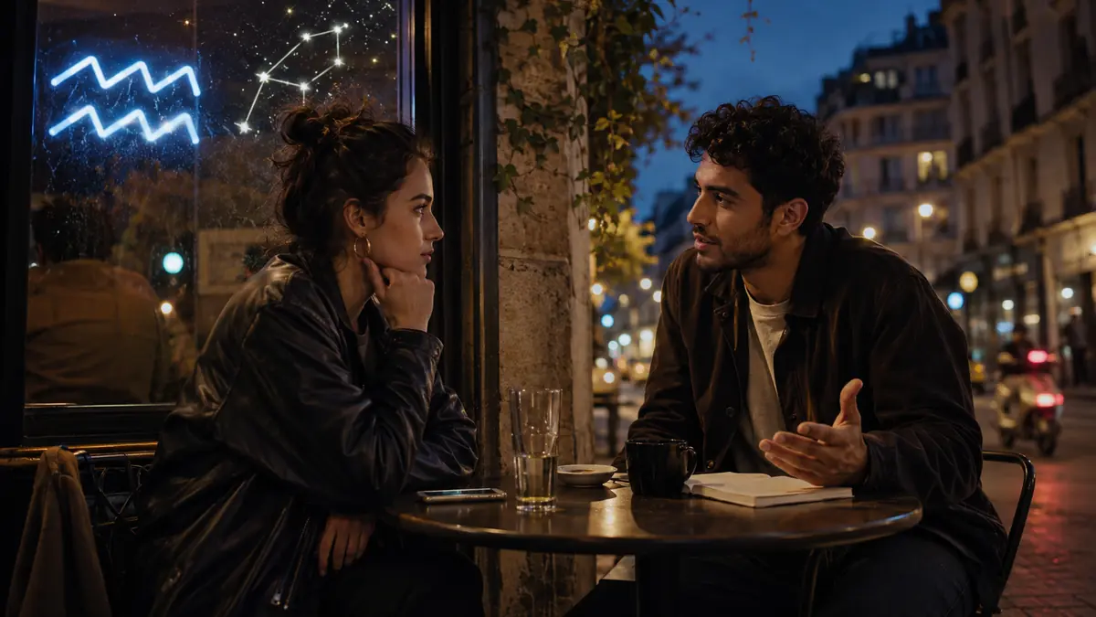 Conversazione sotto le luci della citt
