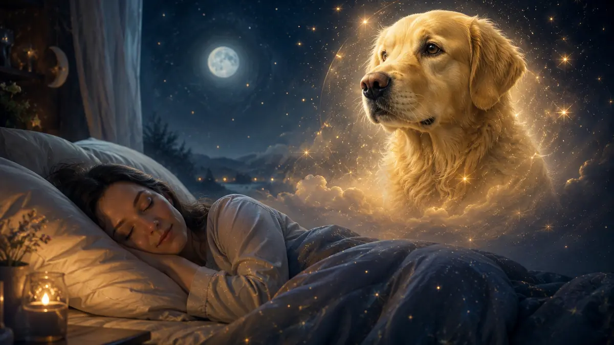 Donna che sogna il cane