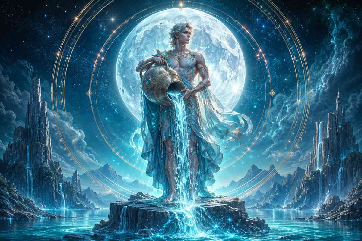 Immagine astratta per il segno lunare acquario