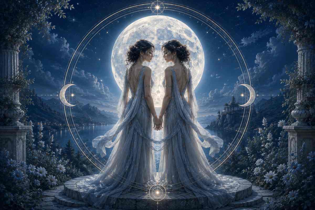Immagine astratta per il segno lunare gemelli