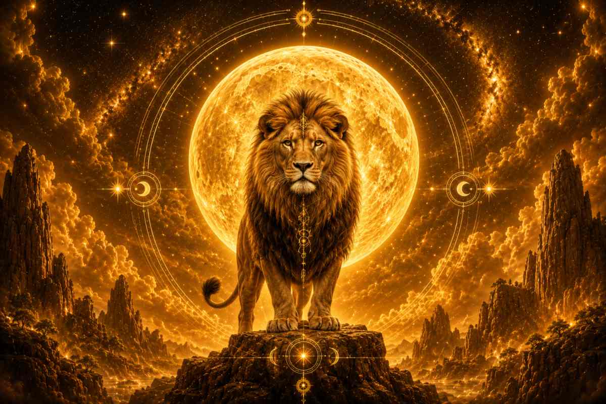 Immagine astratta per il segno lunare leone