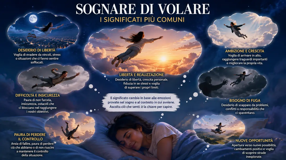 Sognare di volare ha diversi significati