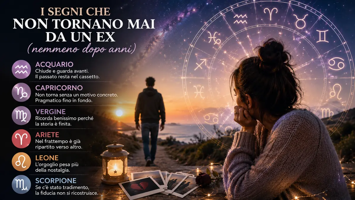 Segni zodiacali non amano tornare indietro in amore