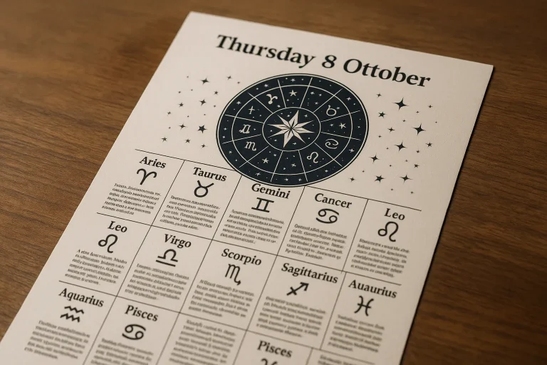 Oroscopo di giovedì 8 ottobre 2026: la classifica sorprendente e chi conquista il podio tra i 12 segni